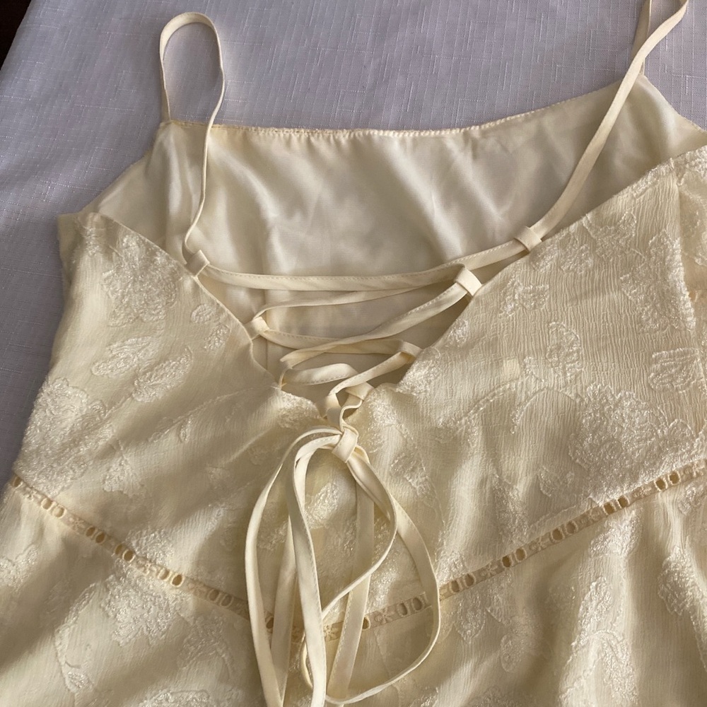 Princess Polly South of France Yellow Backless Sundress Spaghetti Strap - Picture 5 of 10